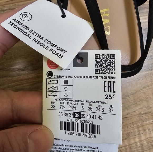 Zara, BOW TRIM SLINGBACKS, US 7.5 - Picture 9 of 14